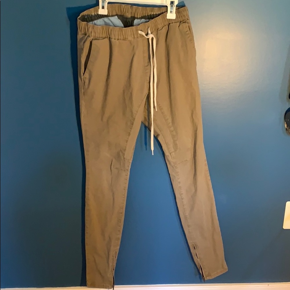 Pacsun khaki zipper pants